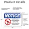 Signmission Admittance With ID Badge Only OSHA Notice Sign, Vinyl Decal, 14in W x 10in L, 2PK OS-2PACK-NS-D-1014-L-15207 - alternate 2